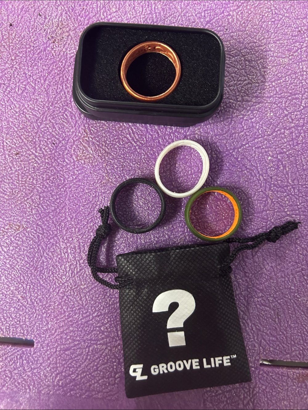 Groove Life Silicone wedding bands set of 4